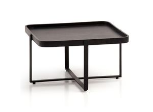 4251757712852 - Couchtisch Sofatisch Massivholz Schwarz 65x65x35 cm Wohnzimmertisch