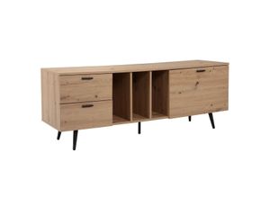 4251757713019 - Lowboard 150 cm TV Schrank Fernsehtisch Fernsehschrank Eiche Schubladen