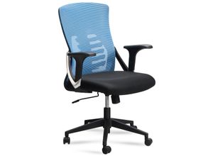 4251757713774 - Bürostuhl Schreibtischstuhl Mesh Blau Drehstuhl Ergonomisch 120 kg