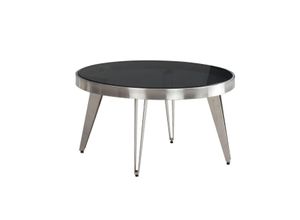 4251757717833 - Couchtisch Glas Ø 60 cm Rund Silber