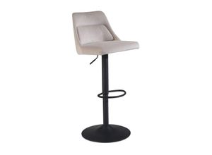 4251757720239 - Barhocker Samt Hocker mit Lehne 86 - 106 cm Küchenhocker Höhenverstellbar Modern 100 kg Design Barstuhl Tresenhocker mit Metall-Trompetenfuß