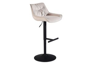 4251757720260 - Barhocker Samt Hocker mit Lehne 86 - 106 cm Küchenhocker Höhenverstellbar Modern 100 kg Design Barstuhl Tresenhocker mit Metall-Trompetenfuß