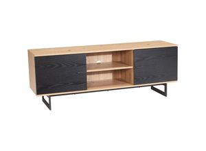 4251757720673 - Lowboard Eiche-Dekor 150x55x40 cm TV-Kommode Modern Design TV-Schrank Hoch Fernsehtisch Fernsehschrank mit zwei Türen Fernsehkommode Wohnzimmer