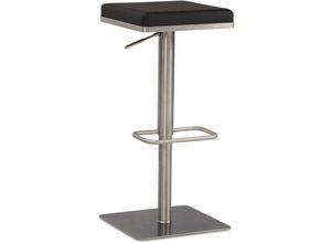 4251757722585 - Finebuy - Barhocker Schwarz Kunstleder Edelstahl Barstuhl Modern Design Tresenstuhl Drehbar Gepolstert Bistrohocker Metall Hoch Thekenhocker