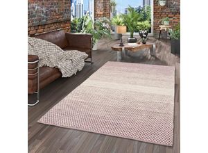 4251765600646 - - Baumwolle Natur Kelim Teppich Sandy Purple Meliert - 70x140 cm