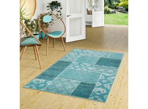 4251765605740 - - Designer Teppich Pop-Vintage Orient Petrol Patchwork - 200x300 cm 4251765605740 - - Designer Teppich Pop-Vintage Orient Petrol Patchwork - 200x300 cm