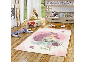 4251765610157 - Kinder Teppich Maui Kids Meerjungfrau Pink Creme - 120x170 cm