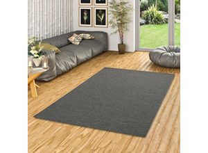 4251765611833 - - Sisal-Optik Designer Flachgewebe Teppich Pure Anthrazit Meliert - 200x300 cm