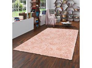 4251765618870 - - Luxus Super Soft Fellteppich Aspen Rosa - 140x180 cm