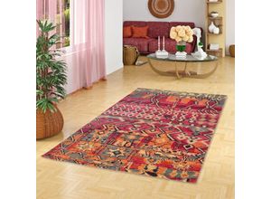 4251765619990 - - Designer Teppich Vintage Zoe Orient Marokko Berberoptik Bunt - 200x290 cm