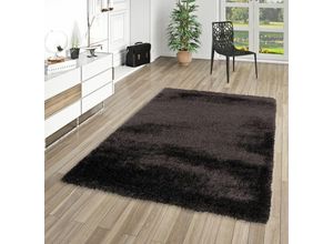 4251765620262 - - Hochflor Langflor Shaggy Teppich Glow Anthrazit mit Schimmer Effekt - 120x170 cm