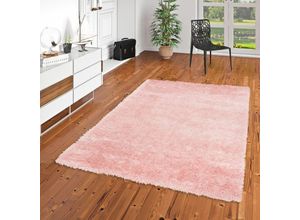 4251765620354 - - Hochflor Langflor Shaggy Teppich Glow Rosa mit Schimmer Effekt - 80x150 cm