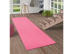 4251765623652 - - Trend Velours Läufer Teppich Joy Rosa - 80x160 cm