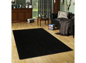 4251765624505 - - Hochflor Langflor Teppich Cottage Schwarz - 80x160 cm