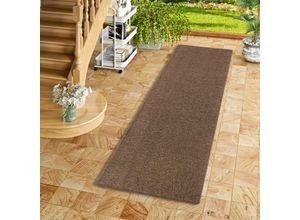 4251765625144 - - Hochflor Langflor Teppich Läufer Cottage Schoko - 80x200 cm