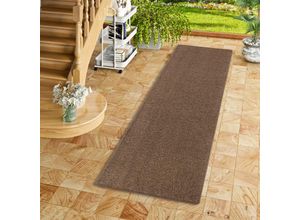 4251765625212 - - Hochflor Langflor Teppich Läufer Cottage Schoko - 100x400 cm