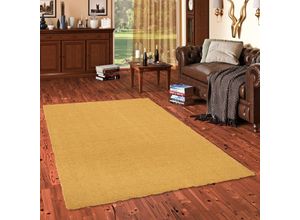 4251765631633 - - Luxus Hochflor Shaggy Teppich Velvet Curry - 200x200 cm