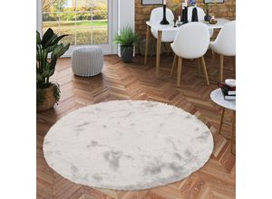 4251765633064 - - Luxus Super Soft Fellteppich Aspen Hellgrau Rund - 80 cm Rund