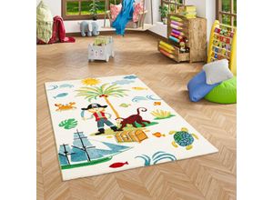 4251765634450 - - Kinder Teppich Maui Kids Piratenwelt Bunt - 140x200 cm