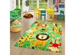 4251765634634 - - Kinder Teppich Maui Kids Grün Safari - 80x150 cm