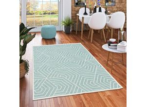 4251765635150 - - In & Outdoor Teppich Flachgewebe Ottawa Mintgrün Trend - 140x200 cm