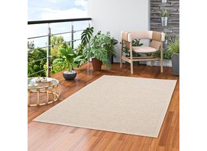 4251765635358 - - In & Outdoor Teppich Flachgewebe Ottawa Beige Bordüre - 140x200 cm