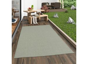 4251765635945 - - In & Outdoor Teppich Flachgewebe Marbella Grün Uni - 80x150 cm