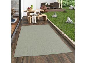 4251765635952 - - In & Outdoor Teppich Flachgewebe Marbella Grün Uni - 120x170 cm