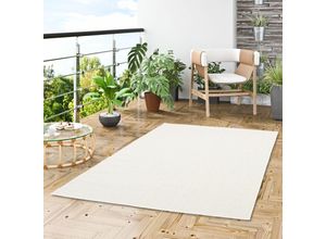 4251765636645 - - In & Outdoor Teppich Flachgewebe Natur Valencia Creme Mix - 80x150 cm