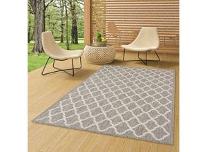 4251765636966 - - In & Outdoor Teppich Flachgewebe Natur Valencia Grau Modern - 140x200 cm