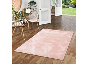 4251765637444 - - Luxus Super Soft Fellteppich Pearl Rosa - 80x150 cm