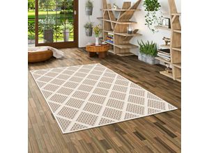 4251765638212 - - In & Outdoor Teppich Flachgewebe Campus Modern Beige Bunt - 140x200 cm