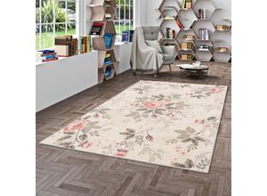 4251765638502 - - In- und Outdoor Designer Teppich Lagos Blumen Beige - 120x170 cm