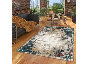 4251765639691 - - Designer Teppich Maui Modern Petrol Mix Verlauf - 80x150 cm