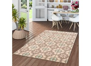 4251765643810 - - Designer Teppich Samba Modern Beige Fliesenoptik - 120x170 cm