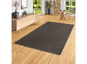 4251765645876 - - Trend Velours Teppich Joy Dunkelbraun - 80x200 cm