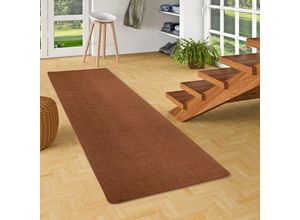 4251765647771 - - Trend Velours Läufer Teppich Joy Braun - 100x100 cm