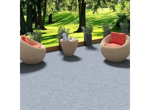 4251765650238 - - Kunstrasen Rasenteppich mit Noppen Kingston Grau - 200x250 cm