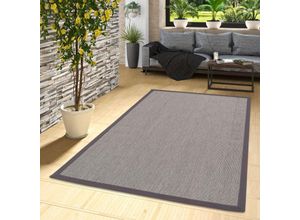 4251765651365 - - In & Outdoor Teppich Flachgewebe Madeira Anthrazit Bordüre Anthrazit - 80x150 cm