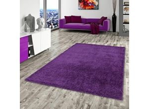 4251765652232 - - Hochflor Langflor Shaggy Teppich Fluffy Lila - 80x150 cm