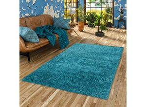 4251765652294 - - Hochflor Langflor Shaggy Teppich Fluffy Türkis - 120x170 cm