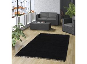 4251765656636 - Baumwolle Natur Teppich Jolly Cotton Schwarz - 60x120 cm