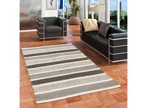 4251765658197 - - Natur Teppich Wolle Rana Braun Streifen - 60x90 cm