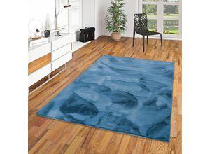 4251765660541 - - Luxus Super Soft Fellteppich Plush Blau - 60x90 cm