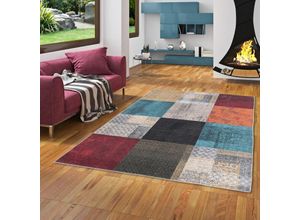 4251765661210 - - Vintage Designerteppich Finesse Bunt Patchwork - 80x150 cm