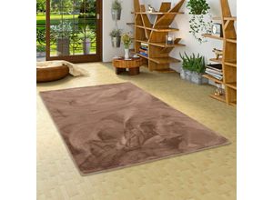 4251765661678 - Luxus Super Soft Fellteppich Plush Braun - 60x90 cm