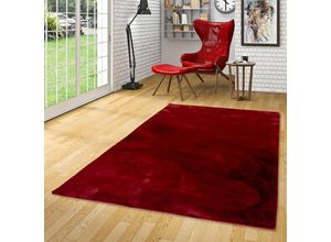 4251765661715 - - Luxus Super Soft Fellteppich Plush Rot - 60x90 cm