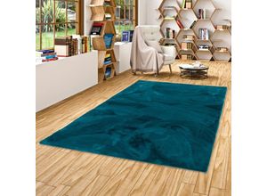 4251765661746 - - Luxus Super Soft Fellteppich Plush Petrol - 60x90 cm