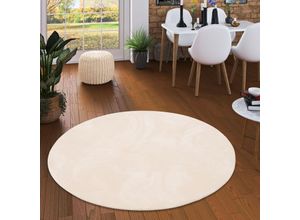 4251765664297 - - Luxus Super Soft Fellteppich Pearl Beige Rund - 160 cm Rund