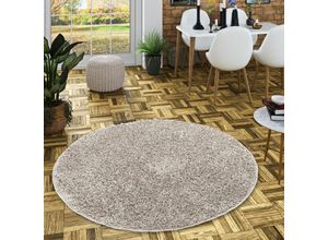 4251765664877 - - Hochflor Langflor Shaggy Teppich Comfy Mix Silber Rund - 120 cm Rund